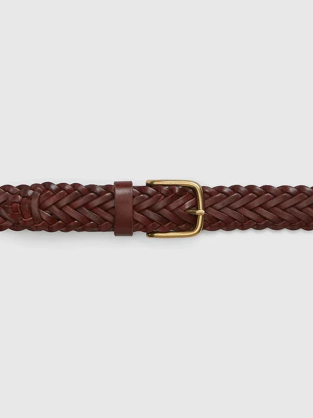 Cintura in pelle intrecciata