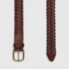 Cintura in pelle intrecciata