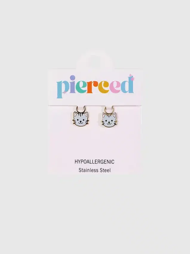 Ciondoli a forma di gatto Pierced Co per orecchini Huggie