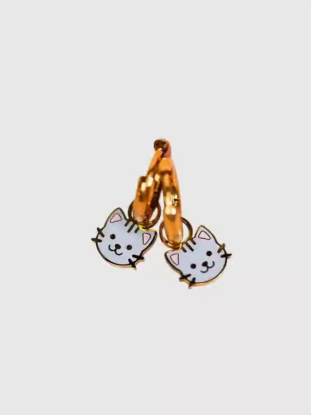 Ciondoli a forma di gatto Pierced Co per orecchini Huggie