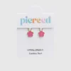 Ciondolo a forma di fiore rosa shocking di Pierced Co per orecchini Huggie