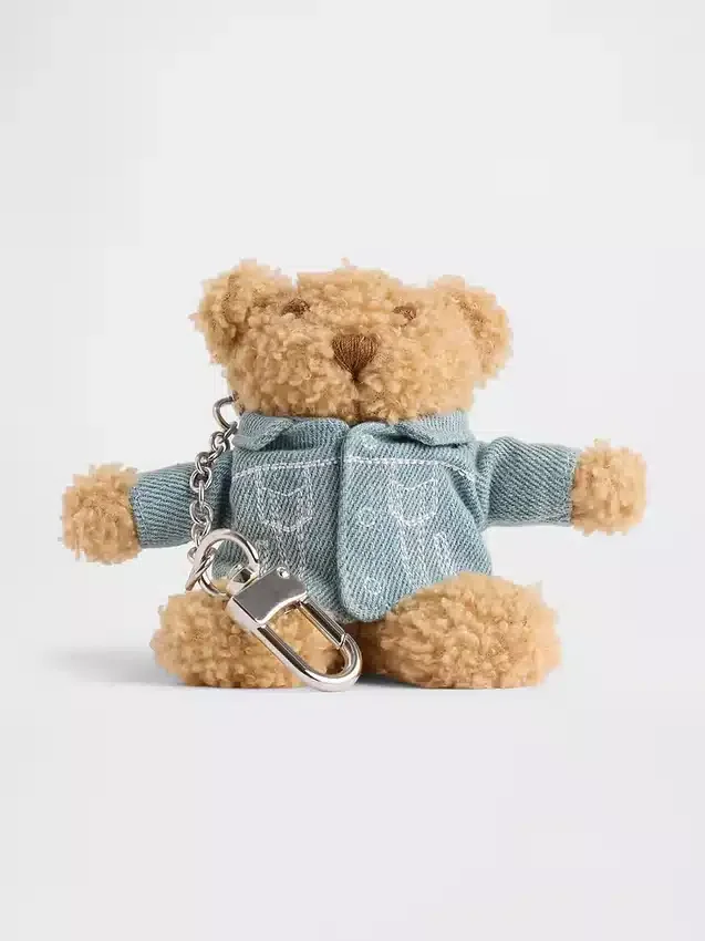 Ciondolo per borsa a forma di giacca di jeans Brannan Bear