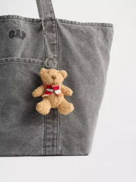 Ciondolo per borsa con sciarpa e orsetto Brannan