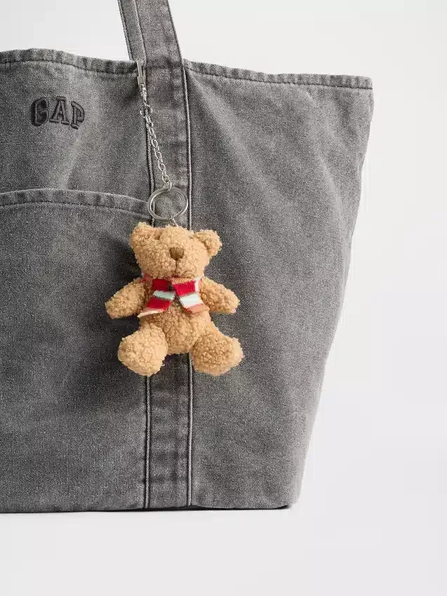 Ciondolo per borsa con sciarpa e orsetto Brannan