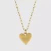 Collana Hart con piccolo cuore d’oro scanalato