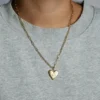 Collana Hart con piccolo cuore d’oro scanalato