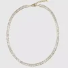 Collana tennis con ciondolo a forma di cuore baguette