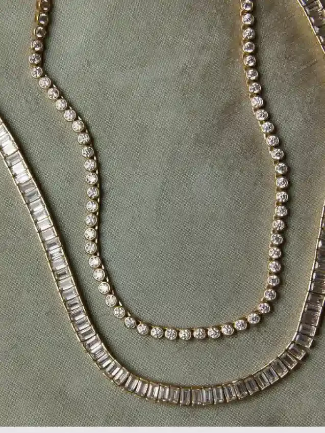 Collana Tennis Hart con montatura a castone