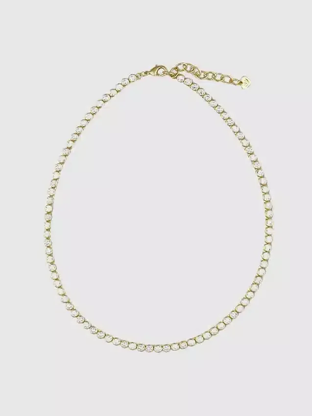 Collana Tennis Hart con montatura a castone