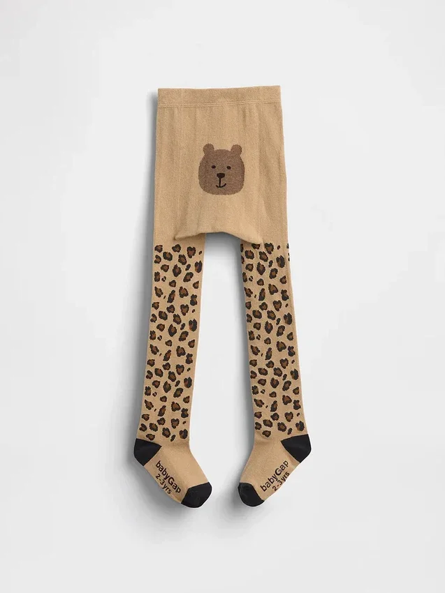 Collant con orsetto leopardo per neonato & bebè