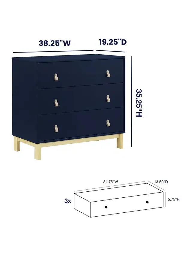 Comodino a 3 cassetti babyGap Legacy