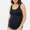 Confezione da 2 canotte premaman senza cuciture con sostegno per il pancione della linea Basics di Ingrid and Isabel