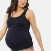 Confezione da 2 canotte premaman senza cuciture con sostegno per il pancione della linea Basics di Ingrid and Isabel