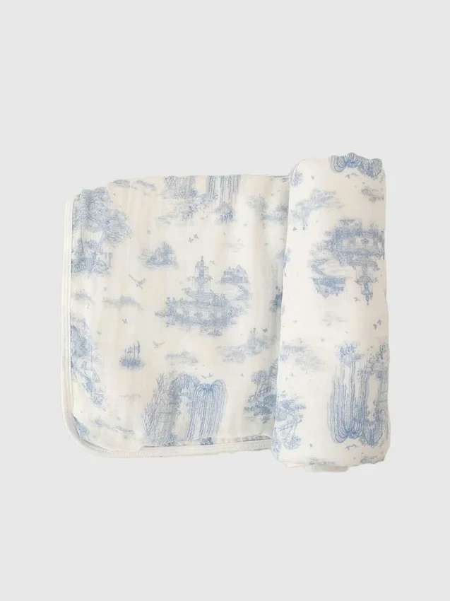 Copertina per neonati in bambù "Spring Toile" di The Gilded Bird