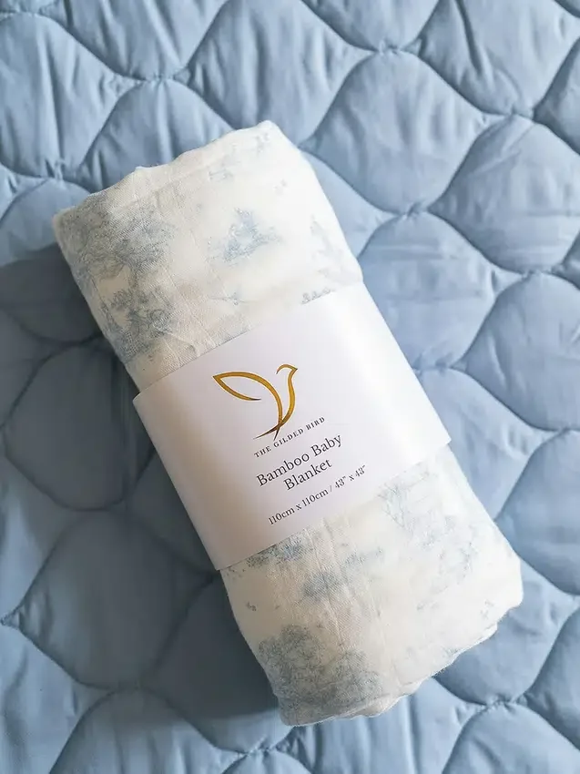 Copertina per neonati in bambù "Spring Toile" di The Gilded Bird