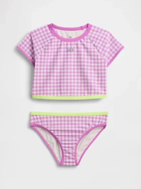 Costume da bagno a due pezzi con rash guard per bambini