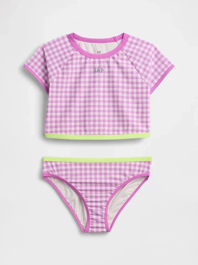 Costume da bagno a due pezzi con rash guard per bambini