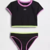 Costume da bagno a due pezzi con rash guard per bambini