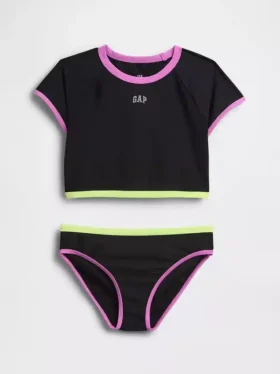 Costume da bagno a due pezzi con rash guard per bambini