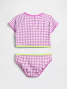 Costume da bagno a due pezzi con rash guard per bambini