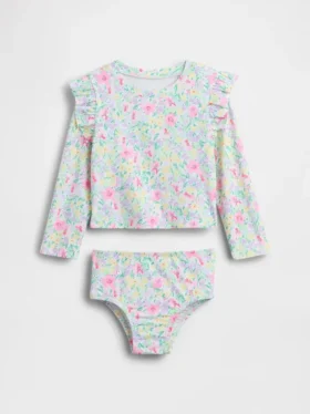 Costume da bagno a due pezzi con rash guard per neonato & bebè