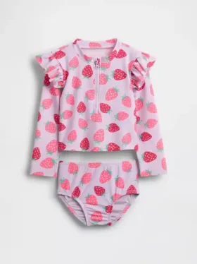 Costume da bagno a due pezzi con rash guard per neonato & bebè