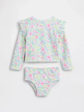 Costume da bagno a due pezzi con rash guard per neonato & bebè