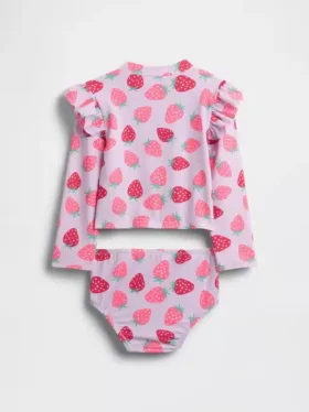 Costume da bagno a due pezzi con rash guard per neonato & bebè