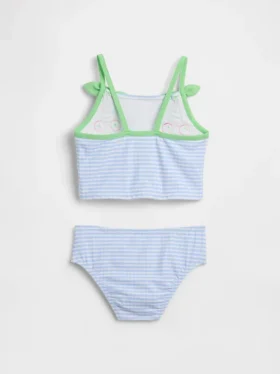 Costume da bagno a due pezzi in fantasia a quadretti ciliegia per neonato & bebè