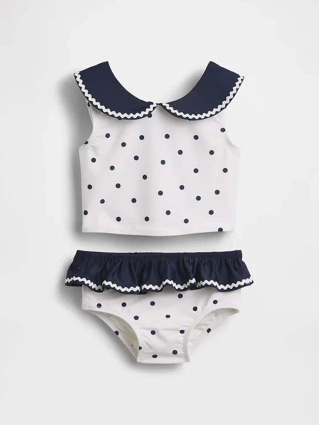 Costume da bagno a due pezzi in stile marinaro per neonato & bebè