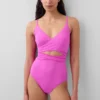 Costume da bagno a fascia con cut-out