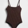 Costume da bagno con scollo rotondo