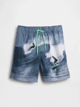 Costume da bagno da bambino da 5" in tessuto riciclato