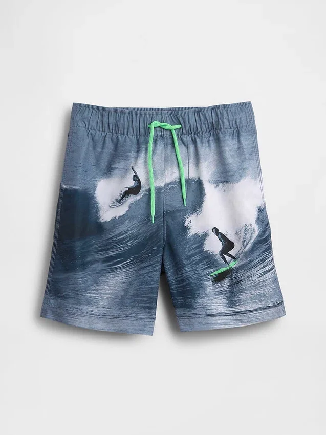 Costume da bagno da bambino da 5" in tessuto riciclato