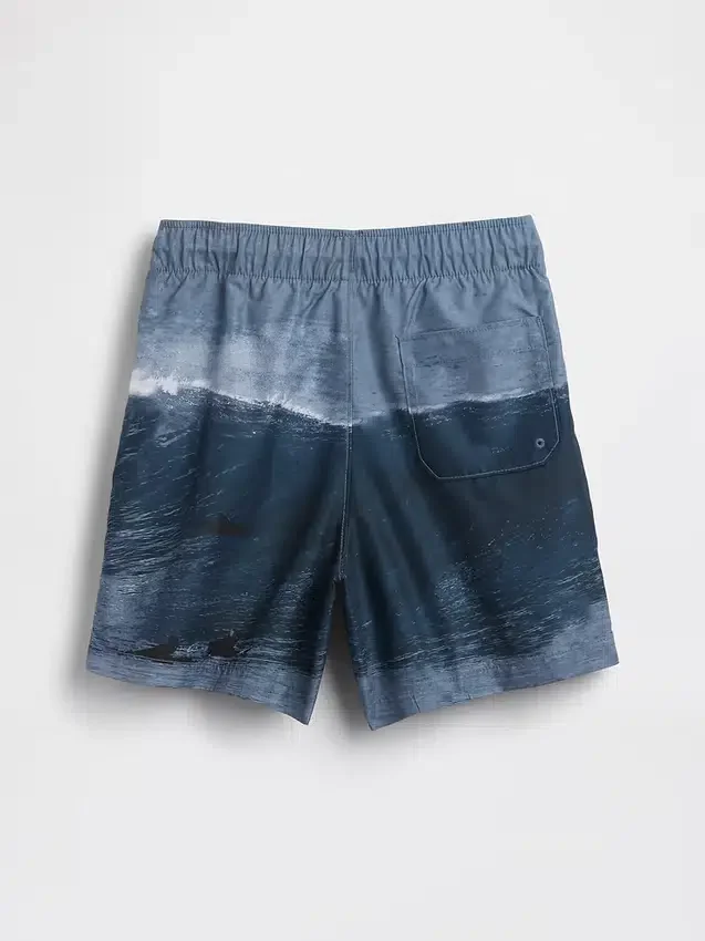 Costume da bagno da bambino da 5" in tessuto riciclato