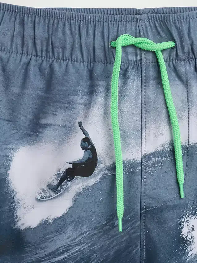Costume da bagno da bambino da 5" in tessuto riciclato