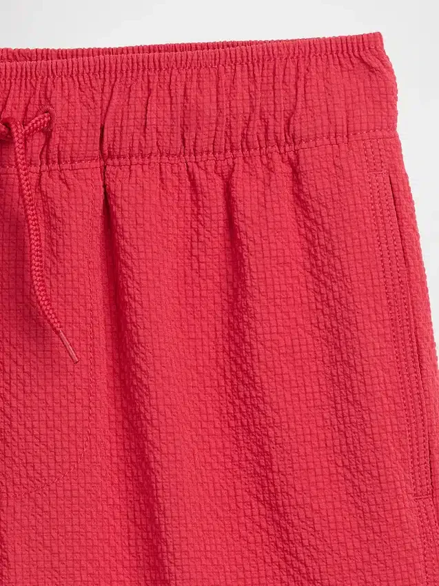 Costume da bagno da bambino in seersucker da 5"
