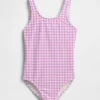 Costume da bagno tutina per bambini con spalline incrociate sulla schiena