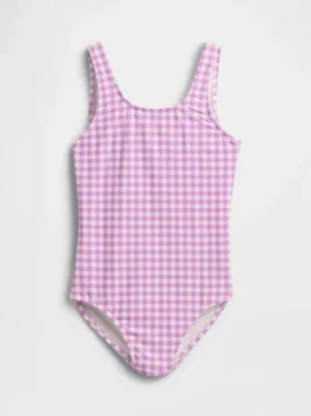 Costume da bagno tutina per bambini con spalline incrociate sulla schiena