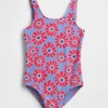 Costume da bagno tutina per bambini con spalline incrociate sulla schiena