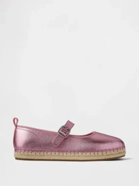 Espadrillas Mary Jane metallizzate per bambini