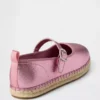 Espadrillas Mary Jane metallizzate per bambini