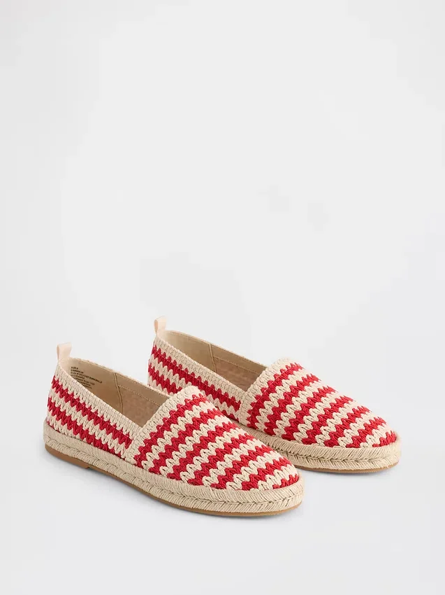 Espadrillas piatte all’uncinetto