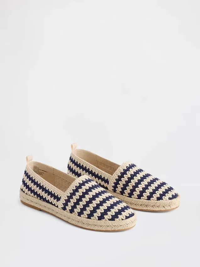 Espadrillas piatte all’uncinetto