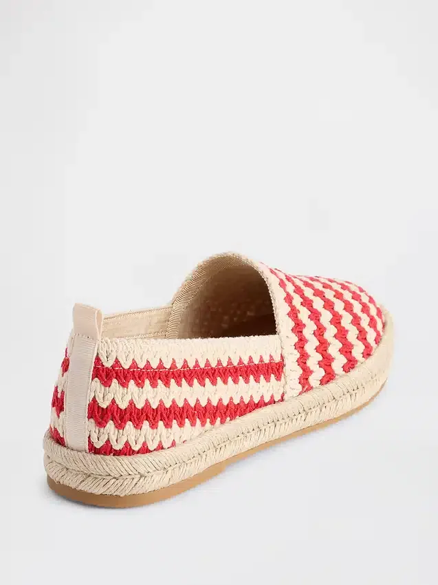 Espadrillas piatte all’uncinetto