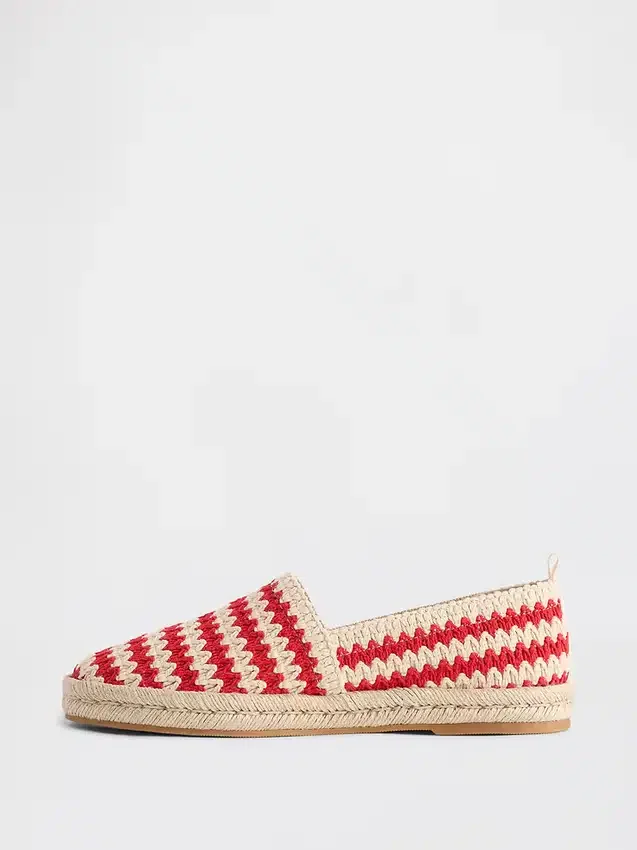 Espadrillas piatte all’uncinetto