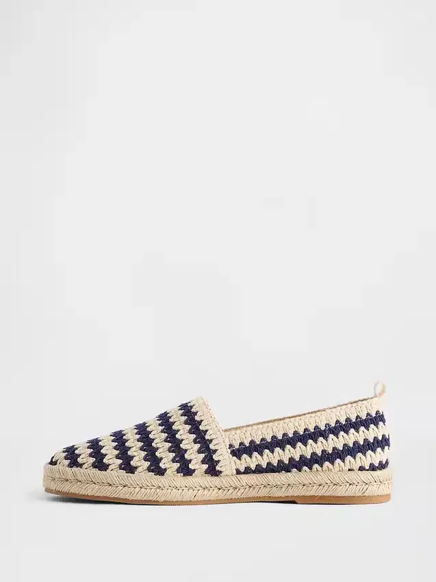 Espadrillas piatte all’uncinetto
