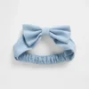Fascia per capelli in denim con fiocco per neonati