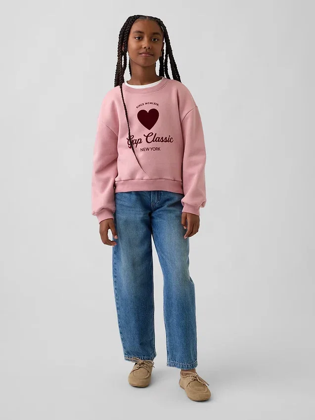 Felpa a maniche dolman Vintagesoft per bambini