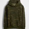 Felpa con cappuccio Camo dal taglio comodo per bambini